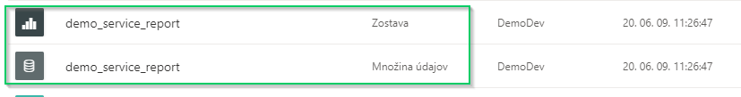 Nastavenie Power BI - Zostava a množina údajov