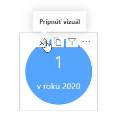Nastavenie Power BI - pripnúť vizuál
